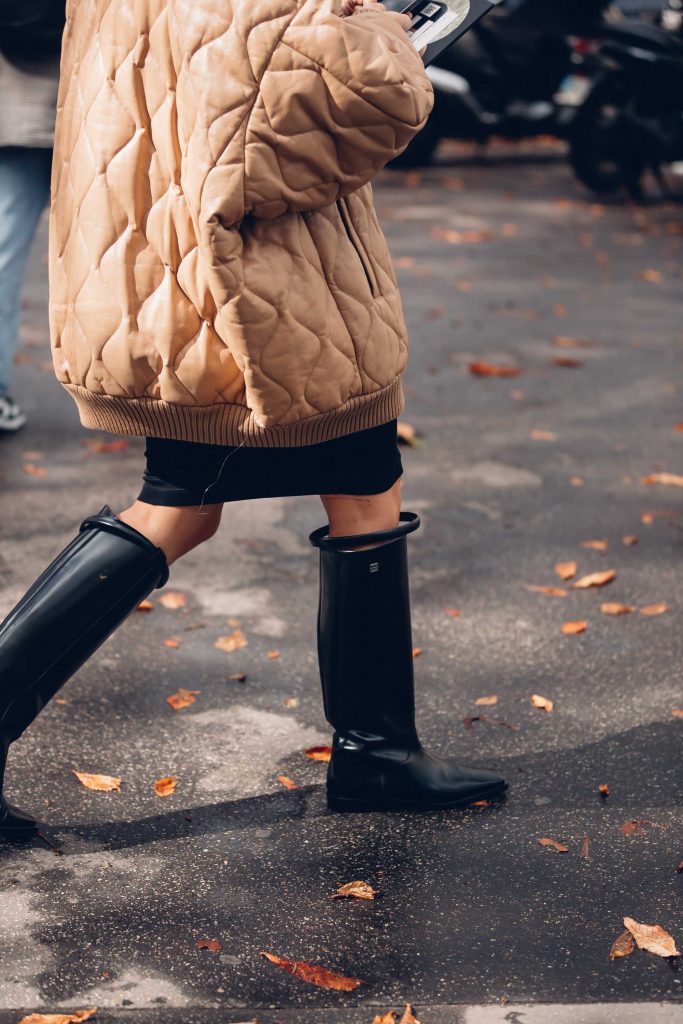 PFW street style riding boots