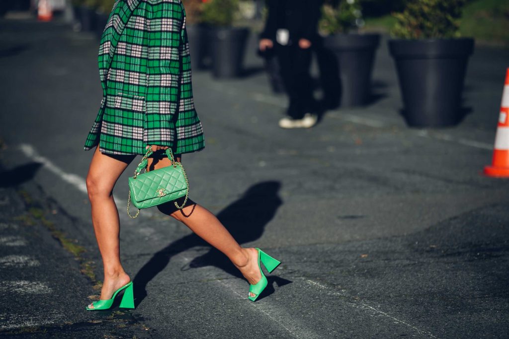 PFW street style green shoes